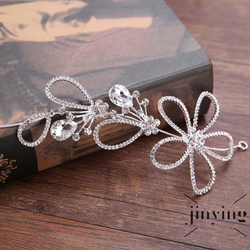 GETNOIVAS Băng đô cài tóc họa tiết hoa dành cho cô dâu