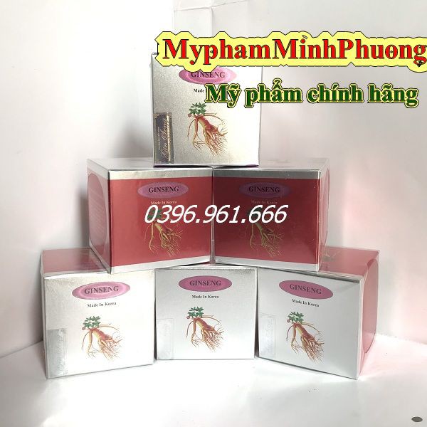 Ginseng Nhân Sâm. chuyên làm mờ nám, tàn nhang và dưỡng trắng da Hàn Quốc, mỹ phẩm Ginseng.