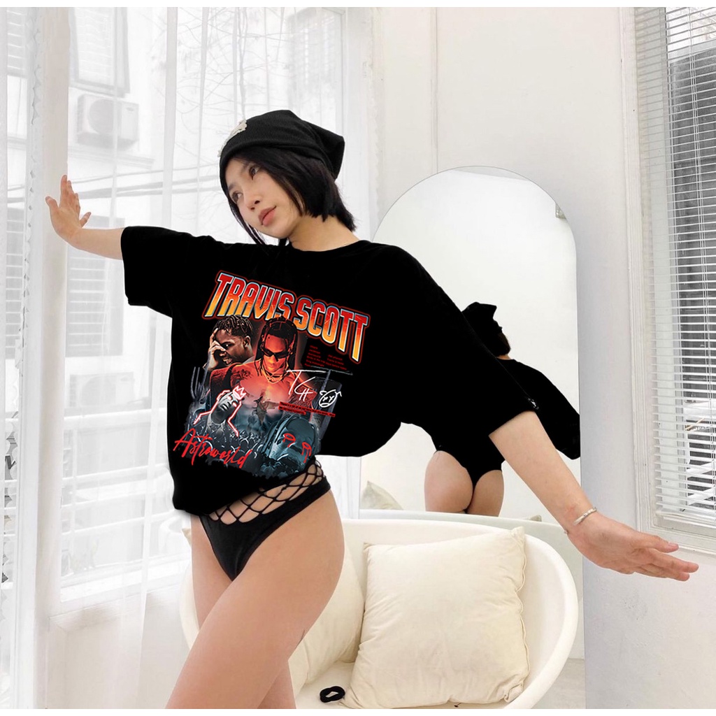 Áo Thun TRAVIS SCOTT Ulzzang Unisex 3 Màu- Áo Phông Tay Lỡ Nam Nữ 100% Cotton  - OCEAN.CLO