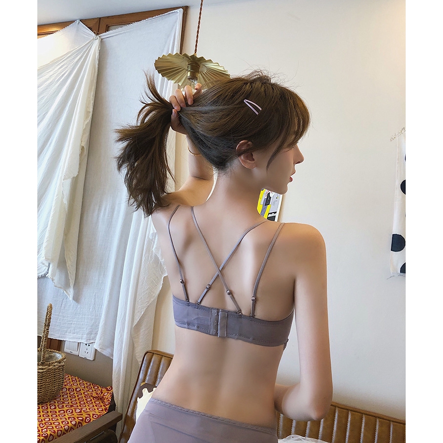 Bộ đồ lót ren phối dây đan chéo gợi cảm cho nữ | BigBuy360 - bigbuy360.vn