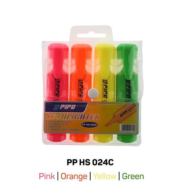 1 Bộ 4 Bút Đánh Dấu Pipo Hs 024c