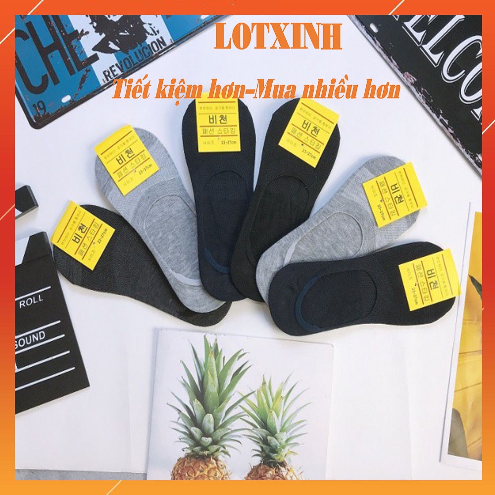 COMBO 5 đôi Tất Lười Nam Nữ - Tất Cổ Ngắn Đi Giày Lười Cao Cấp Kháng Khuẩn Khử Mùi Hôi Chân TATNAM09