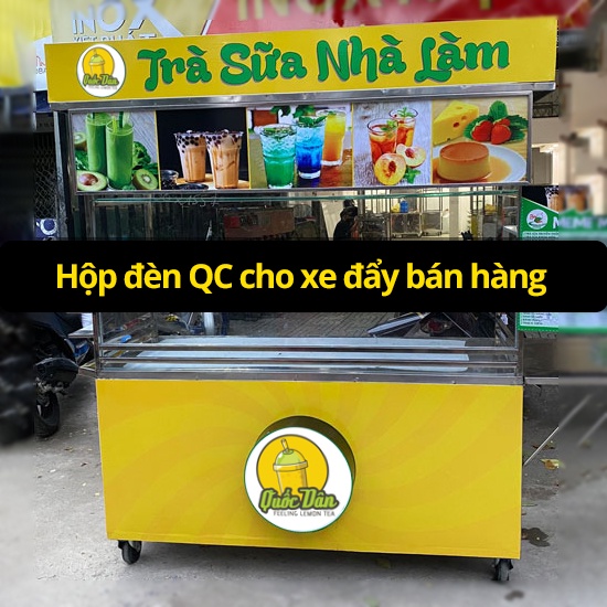 Hộp Đèn Quảng Cáo 1 Mặt giá rẻ - Dành cho xe đẩy, xe trà sữa, treo tường, homestay, cafe,...