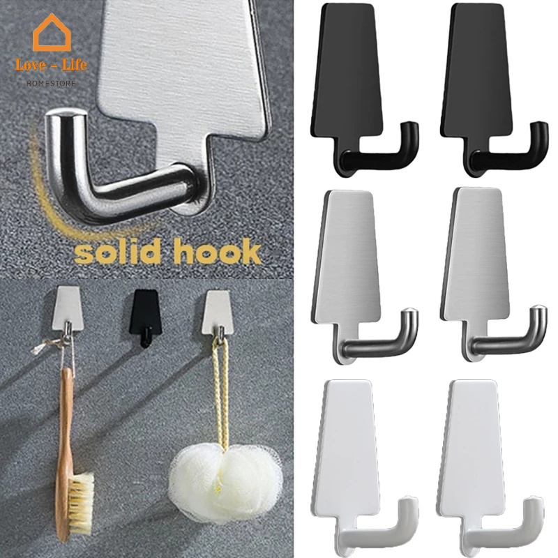 Móc Treo Đồ Dán Tường Bằng Thép Không Gỉ Chống Ăn Mòn Tiết Kiệm Không Gian