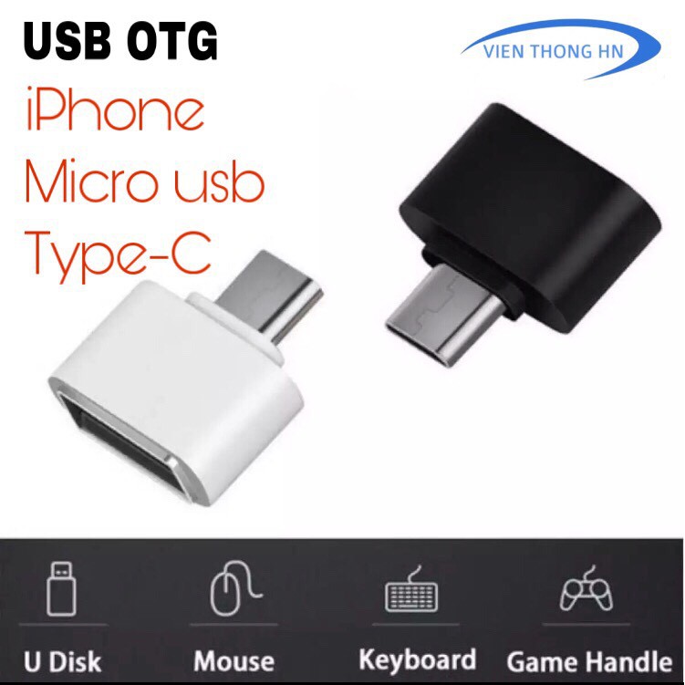 Cáp Otg Type C - adapter Otg Micro USB - Cáp Otg iphone ios 13 Đầu chuyển Jack chuyển adapter
