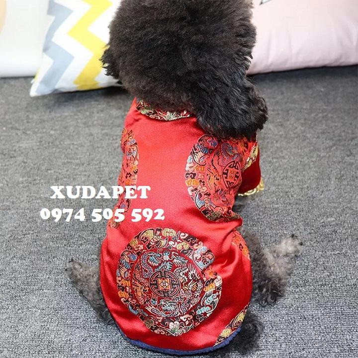 ÁO TẾT GẤM LỤA ĐỎ PHONG CÁCH TRUNG HOA XUDAPET – AGT7701