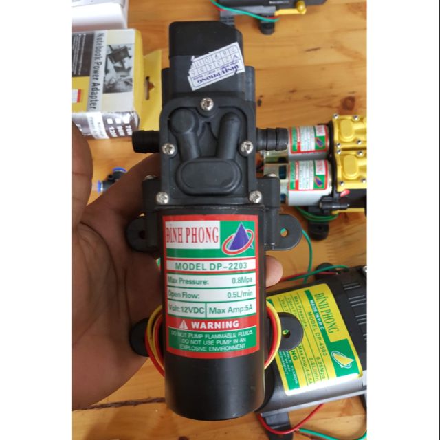 Máy BƠM ÁP LỰC mini 12V 5l/p Đỉnh Phong ( cực mạnh)