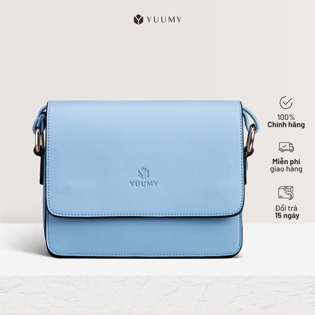 Túi nữ Yuumy hình hộp phối viền trang trí YN90A1