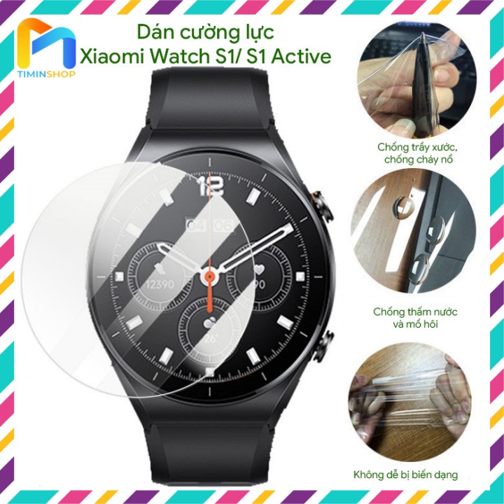 Dán cường lực Xiaomi Watch S1/ S1 Active/ S1 Pro - trong suốt