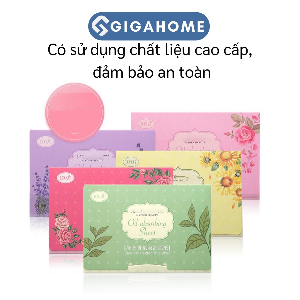 Gói 100 Tờ Giấy Thấm Dầu Da Mặt GIGAHOME Hàng Nội Địa Trung 8020