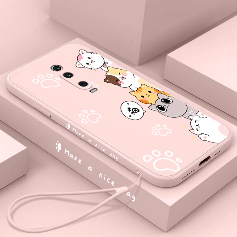 Ốp điện thoại QIANZI TPU silicon kiểu mèo cho Xiaomi 9 Xiaomi 9T PRO Xiaomi 10T 10T PRO Redmi 9T 5plus note5