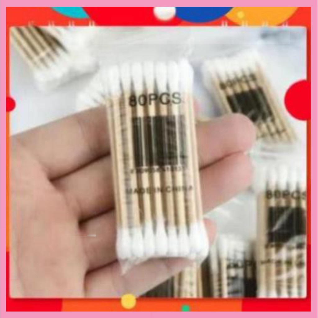 Quà Tặng Que Bông Tai - Cán Gỗ Bông J06