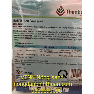 Trị bệnh sương mai trên cây Cà Chua MANTHANE M46 80WP - MAN XANH THANH SON