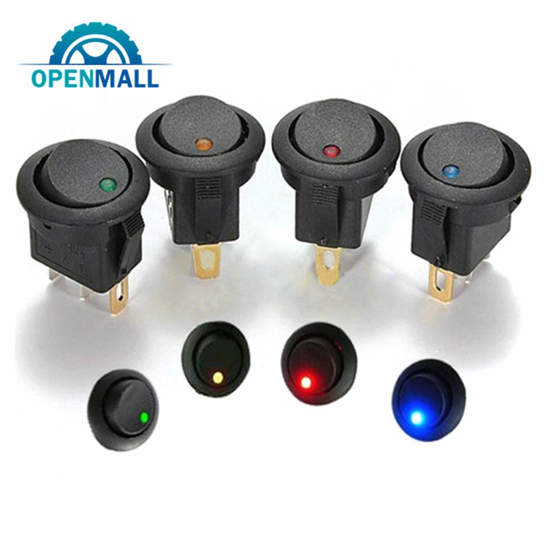 Công tắc bật/ tắt cho đèn LED xe hơi tàu thuyền 12V 3 chấu