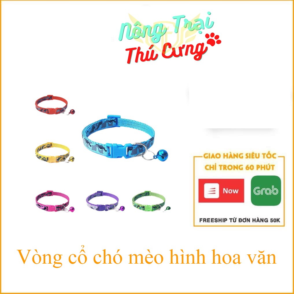 Vòng cổ chó mèo chất liệu nylon có chuông
