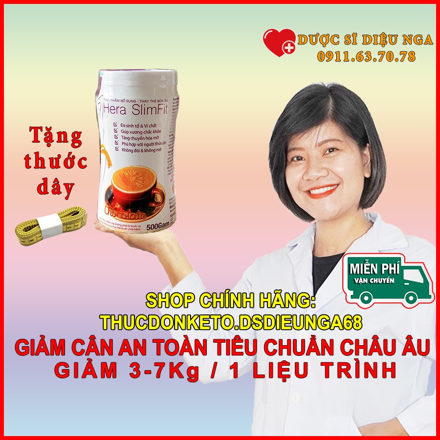 Hàng hot -  Hera Slimfit 500g [Chính Hãng] - Bữa ăn KETO GIẢM CÂN CAO CẤP CHÂU ÂU - Giảm cân tại nhà, nhanh, an toàn | BigBuy360 - bigbuy360.vn