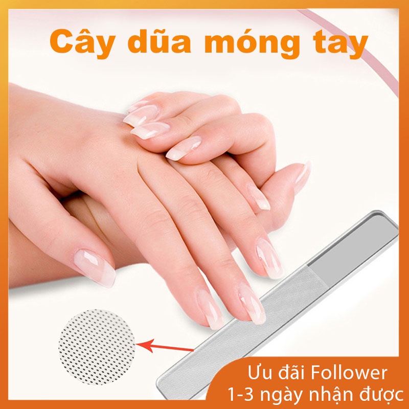 Cây Dũa Móng Tay Chuyên Dụng Làm Nail, dũa Móng Tay Bằng Kính Nano Chuyên Nghiệp Mài Đánh Bóng Trong Suốt Có Hộp