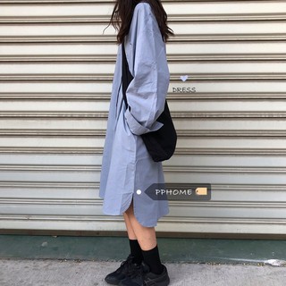 Đầm váy sơ mi dáng dài