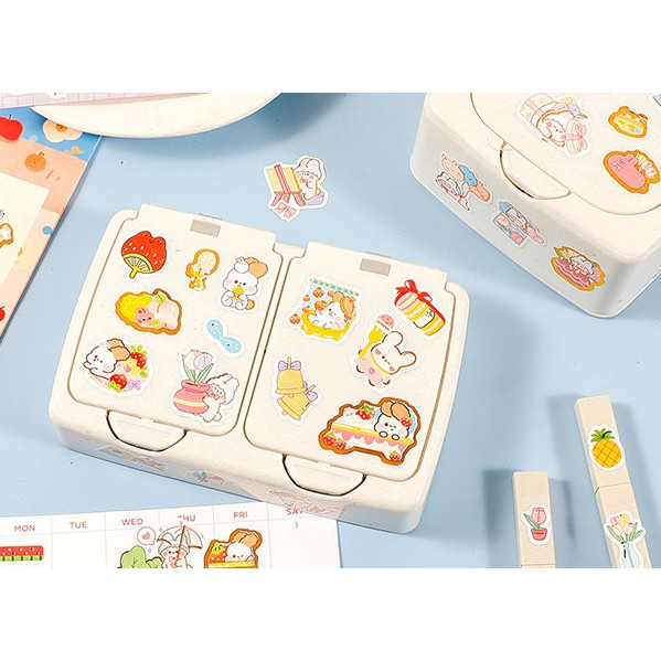 Sticker - nhãn dán hoạt hình hoạt - hình động vật trang trí sổ tay - DIY 9cm x 17cm