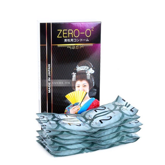 [Hàng Nhật Cao Cấp] Bao cao su siêu mỏng Zero O2, Size 49-52mm, hộp 12cái | Bcs Zero O2 cảm giác thật như không dùng bao