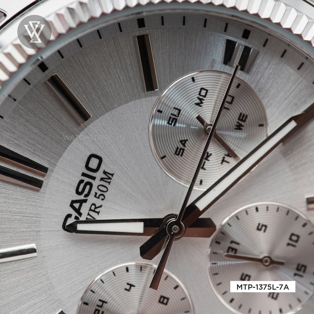 Đồng Hồ Quartz Nam Casio WATCHSTORE MTP-1375L-7AVDF Thiết Kế Kính Khoáng 42mm, Dây Đeo Da Và Vỏ Thép Không Gỉ
