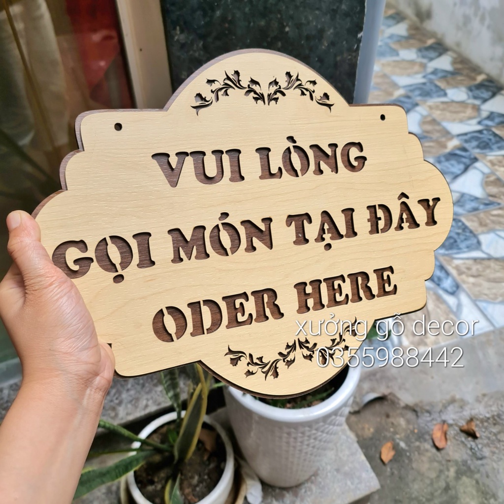 Bảng Gọi Món Tại Quầy/ Order Here Decor Quán Cà phê - Nhà hàng