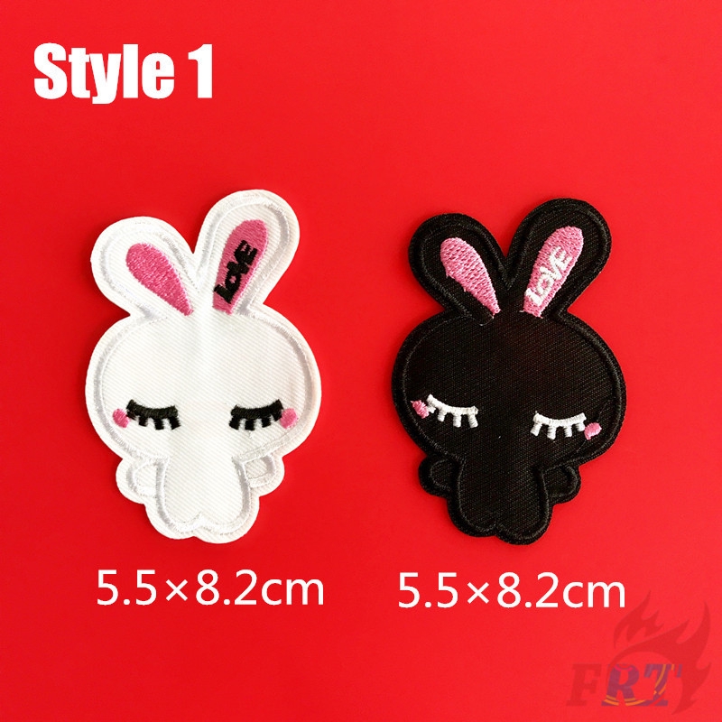 1/2 Miếng vá ủi trang trí quần áo hình thỏ dễ thương thời trang
