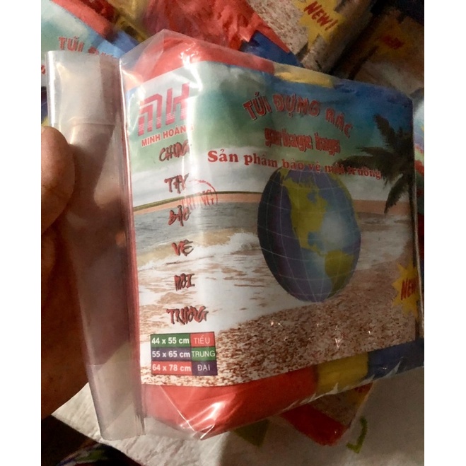 Bao rác MÀU Minh hoàng 3 cuộn/1 goi hàng chuẩn đẹp