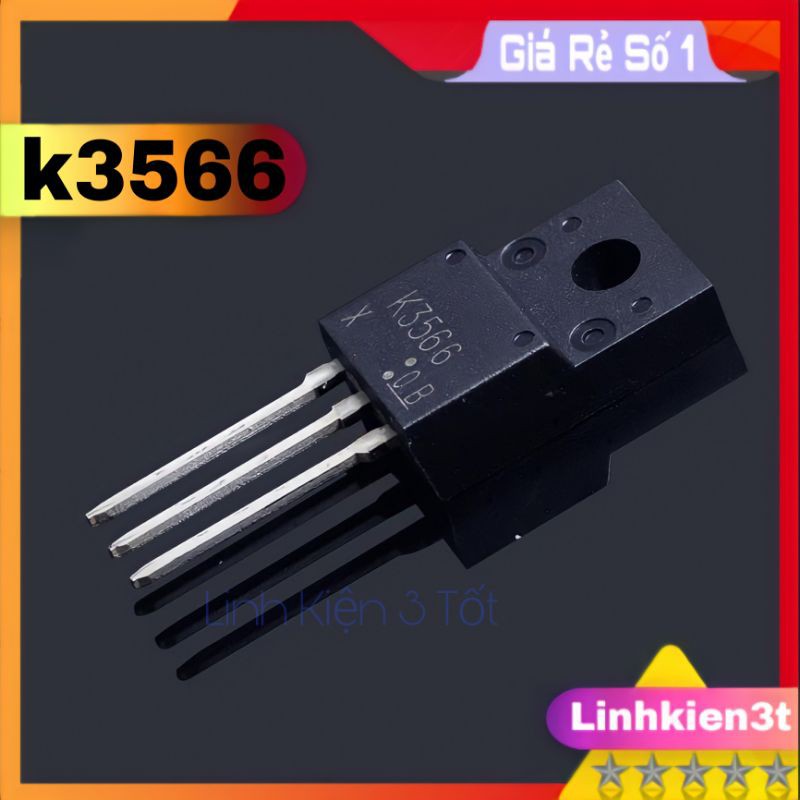 ( Túi 2 con ) Sò  (Mosfet) hiệu ứng trường k3566 chính hãng