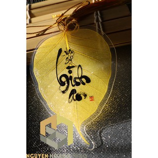 Set lá bồ đề in chữ Bình An
