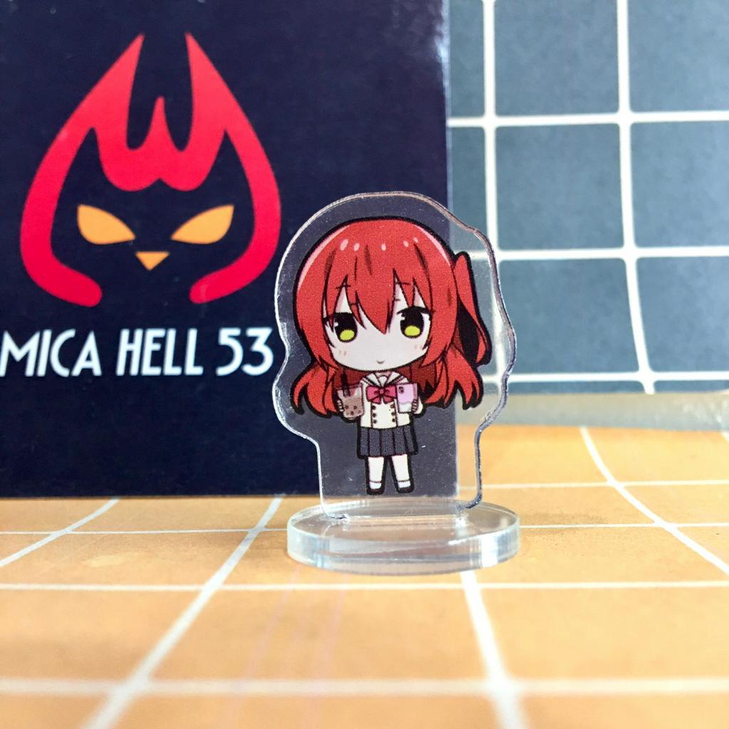 Standee Mini Anime Bocchi The Rock Manga Bochi The Rock Standee Anime Manga Acrylic 3cm Dễ Thương Lấp Lánh Hologra