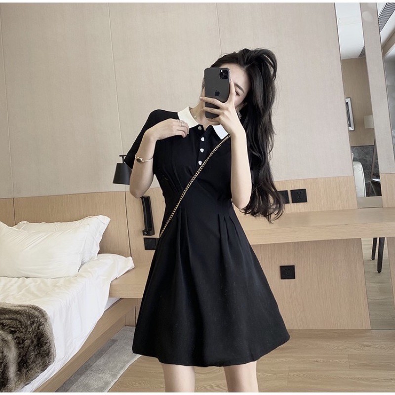 Váy Polo Nữ SANJOLI Dáng Suông Cao Cấp Đầm Thun Ôm Body Đi Dự Tiệc Cưới Công Sở Đi Chơi Hàn Quốc Sang Trọng VD037 | BigBuy360 - bigbuy360.vn