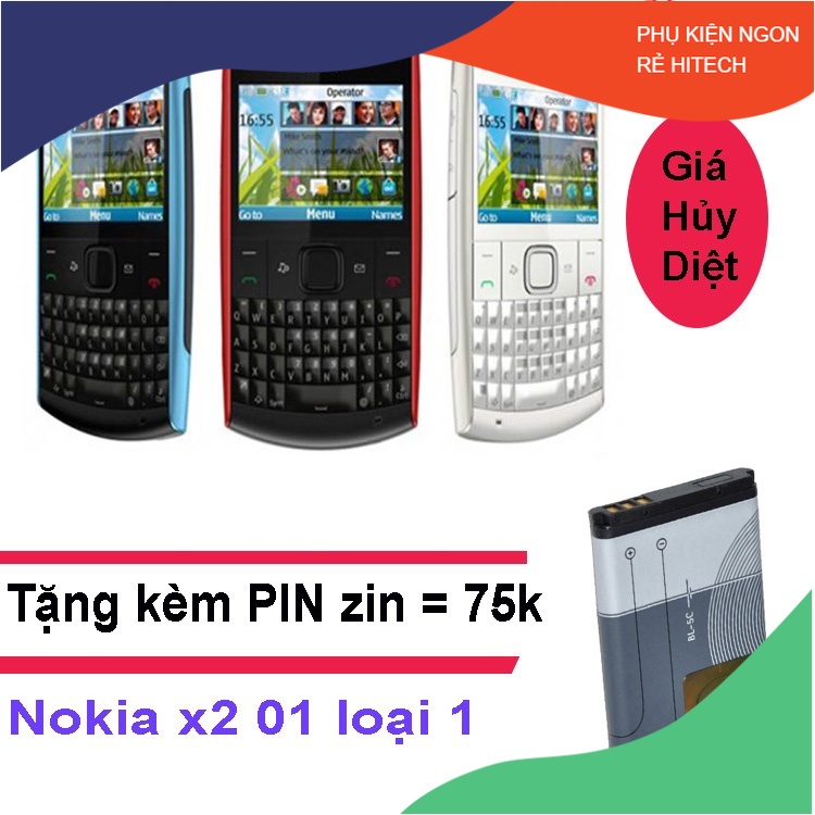 Điện thoại Nokia X2 01 bàn phím 24 ký tự điện thoại cổ Nokia X2-01 bàn phím Qwerty dễ sử dụng