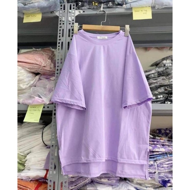 Áo phông trơn tay lỡ xẻ tà basic nhiều màu độc lạ, dễ mặc