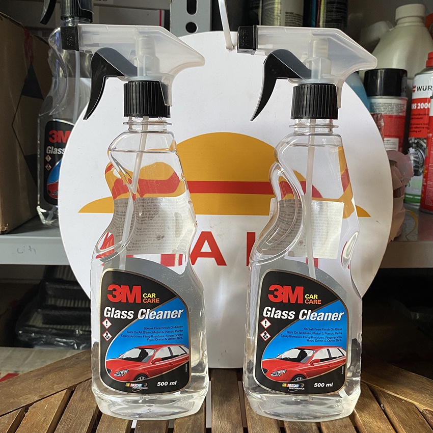 Chai xịt nước rửa kính ô tô: dung dịch vệ sinh kính xe hơi, kính dân dụng 3M 500ml có thể tẩy ố kính, ố mưa nhẹ
