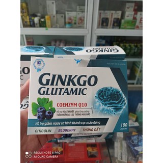 Viên uống bổ não, hoạt huyết, dưỡng não, tăng cường trí nhớ - GINKGO GLUTAMIC hộp 100 viên