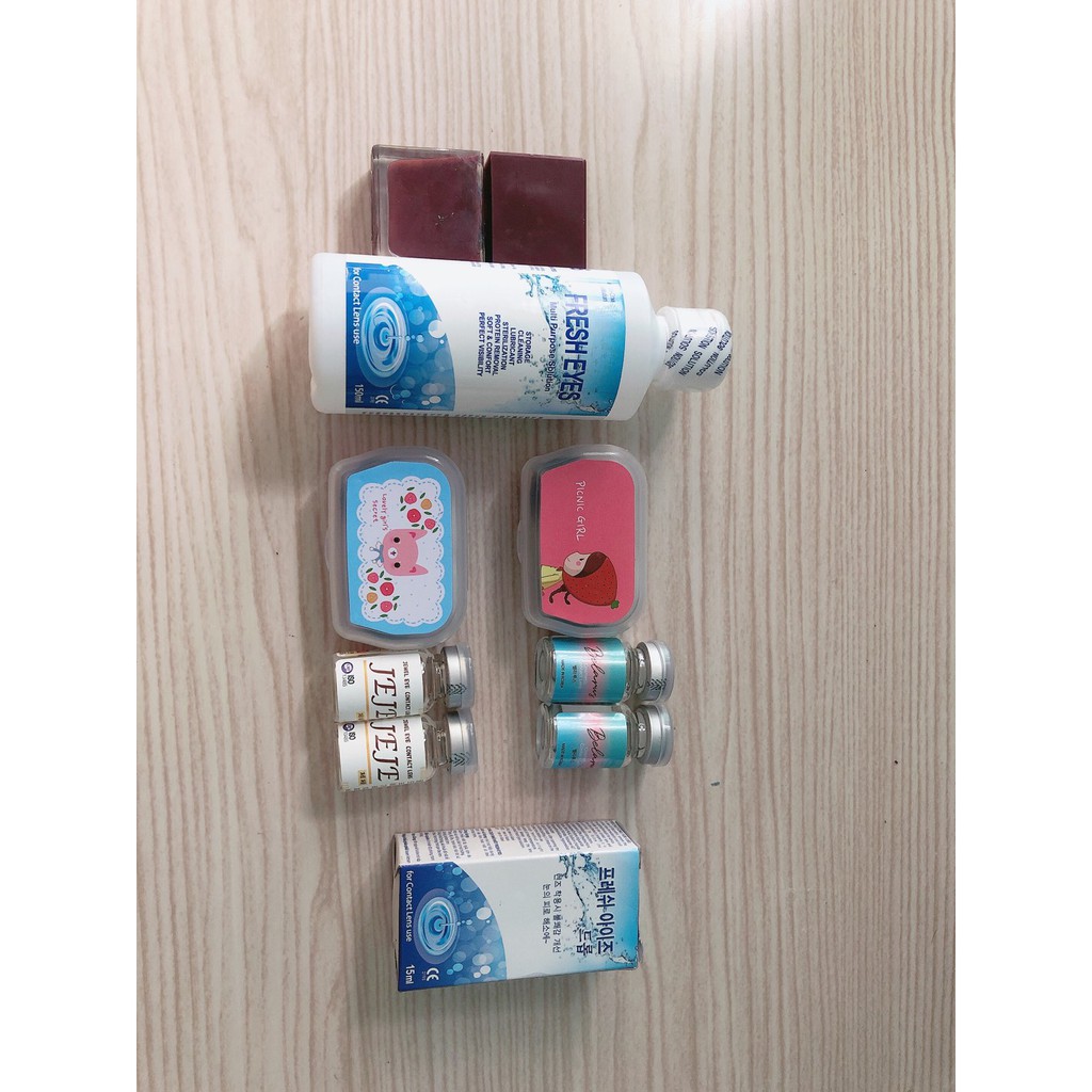 ComBo Ngâm Kính và Nhỏ mắt ( phụ kiện kính áp tròng)