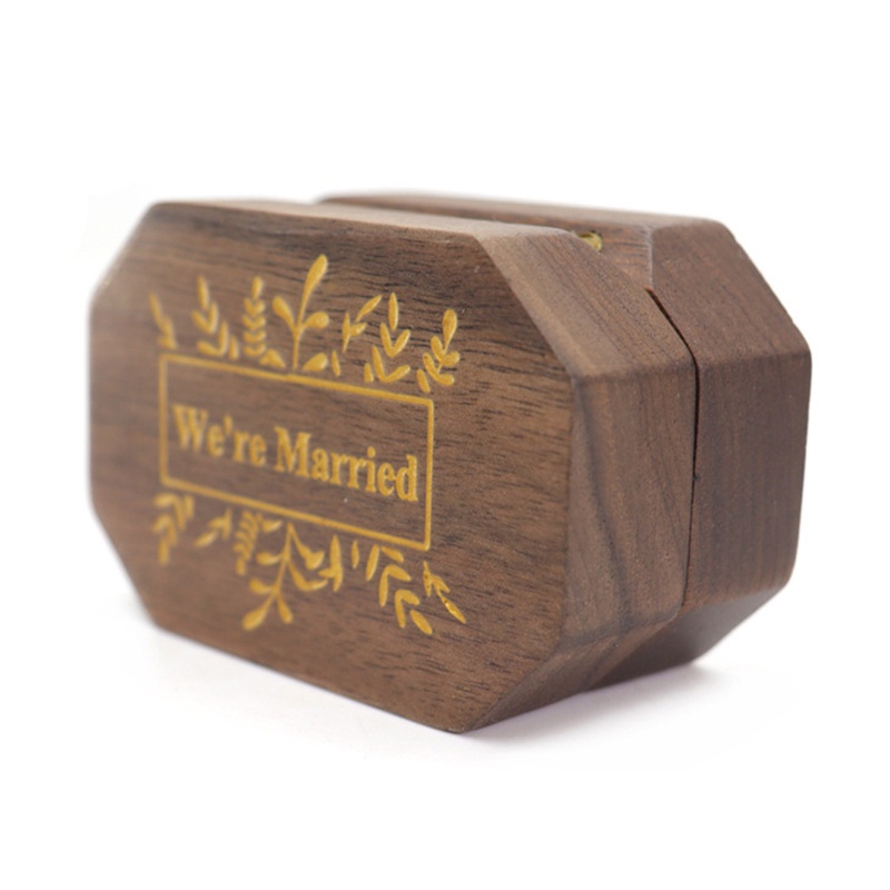 Ốp Điện Thoại We Are Married Bằng Gỗ Có Nhẫn Đỡ Cho Đính Hôn