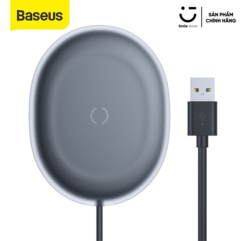 Đế Sạc Pin Không Dây BASEUS 15W Hỗ Trợ Sạc Nhanh Theo Tiêu Chuẩn Qi Cho Iphone / Airpods / Xiaomi / Samsung / Huawei
