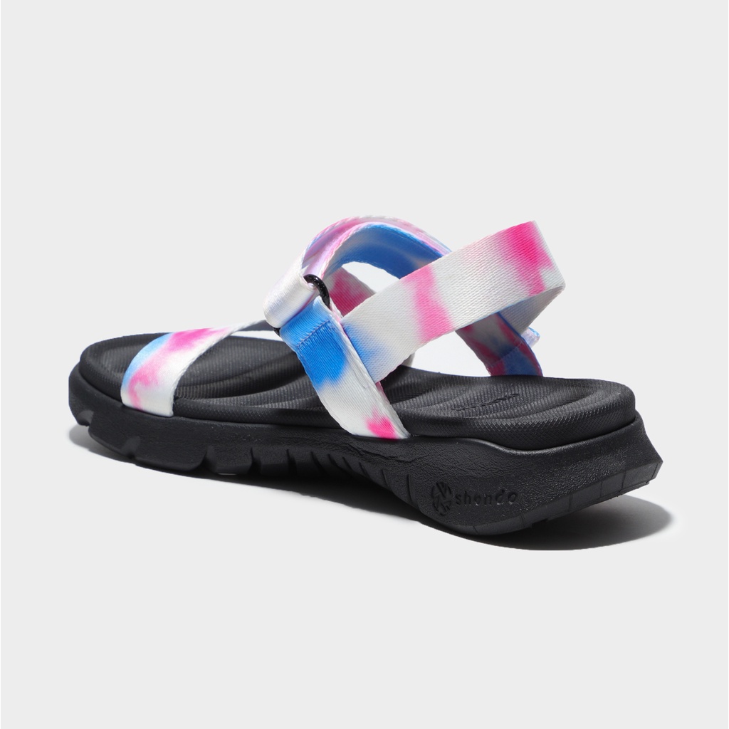 Sandal Nữ Unisex  Shondo F6 sport loang khói xanh hồng F6S1072