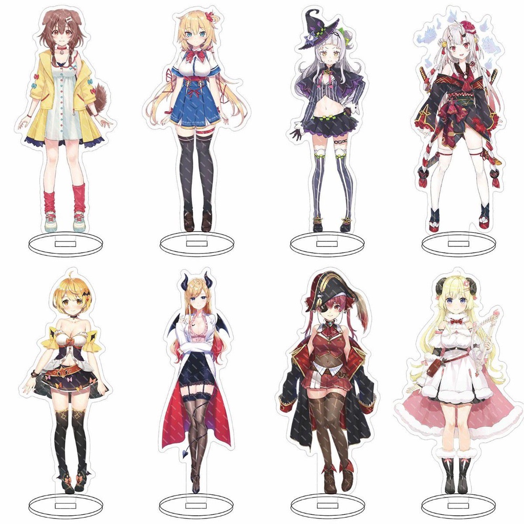 Mô hình đứng hình các Vtuber Hololive Aqua Akai Usada Pekora Uruha Rushia Hosimati Suisei đáng yêu