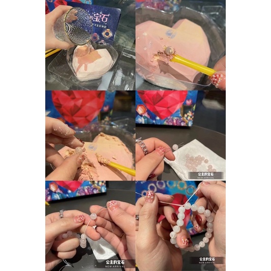Bộ nguyên liệu làm vòng tay handmade trái tim truy tìm ngọc làm vòng bí ẩn