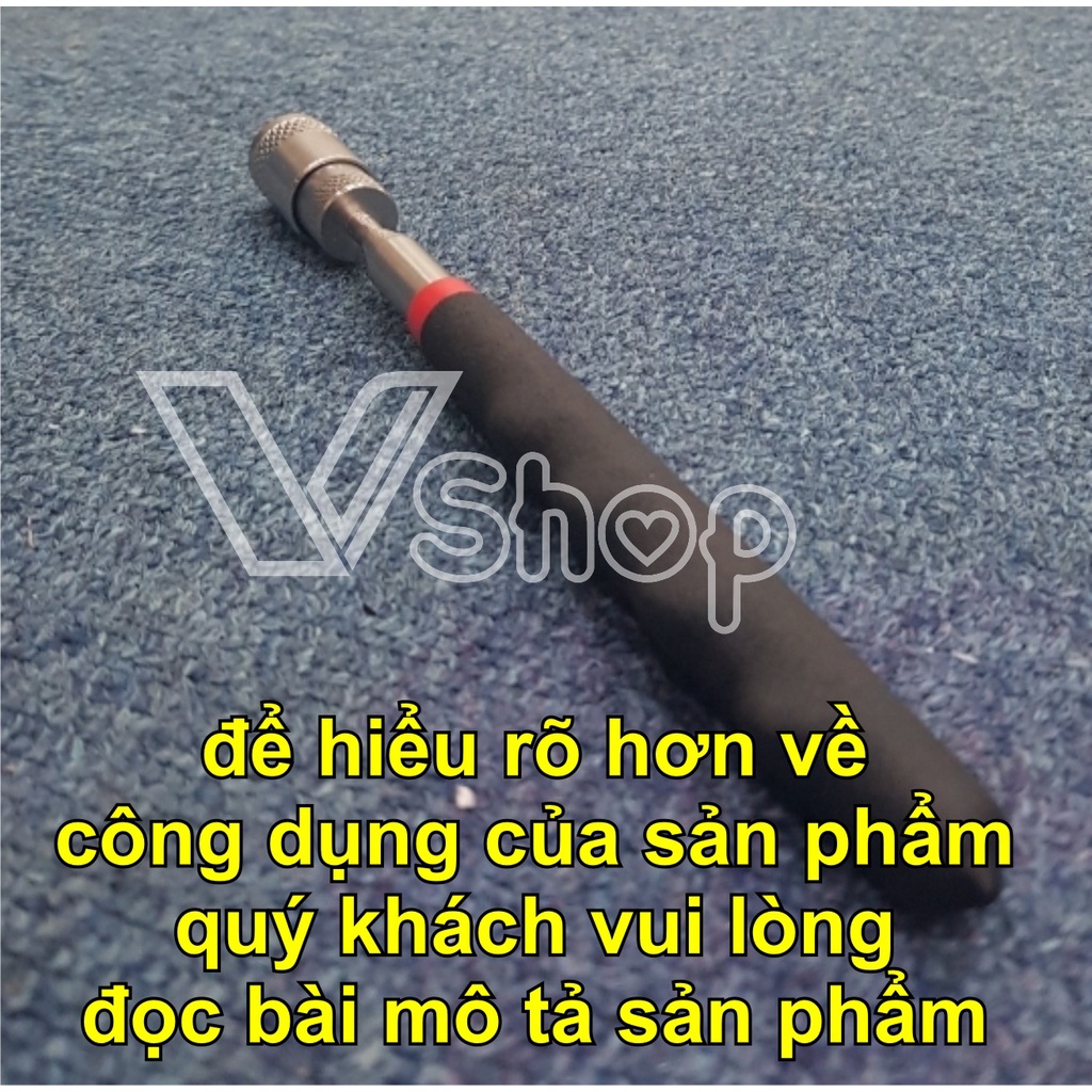 que hút nam châm, nhặt, lấy bu lông, con tán bị rơi trong hốc. lực hút mạnh, có đèn pin