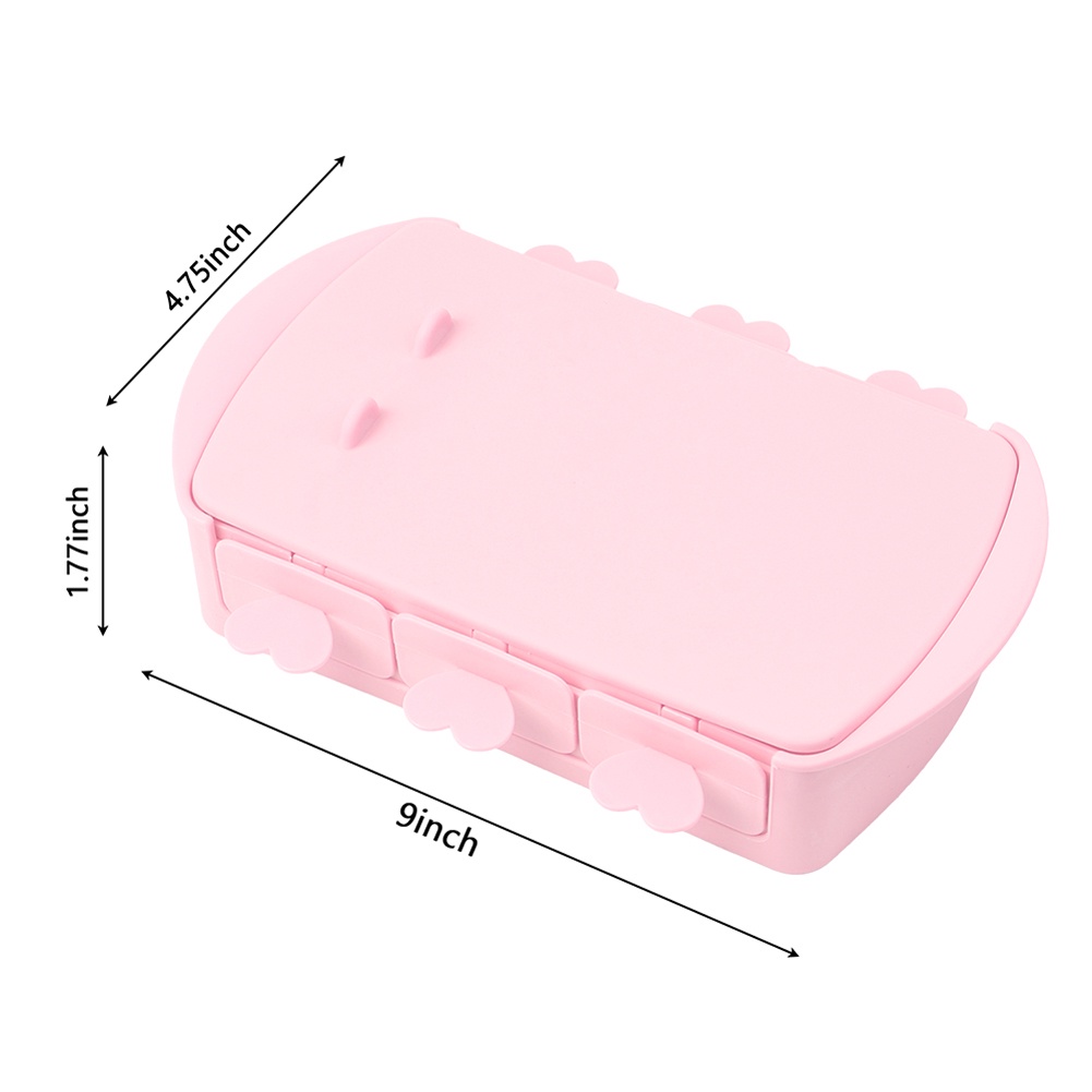 Khuôn Làm Kem Que Bằng Silicon Cấp Thực Phẩm Diy Hình Thỏ Hoạt Hình Có Nắp Và Que