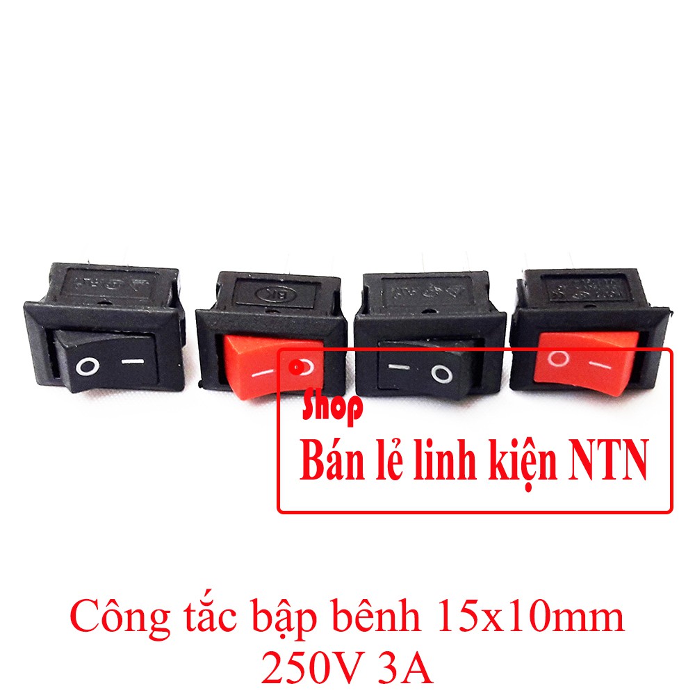 Công tắc bập bênh KCD1-11 15 x 10 mm 250V 3A