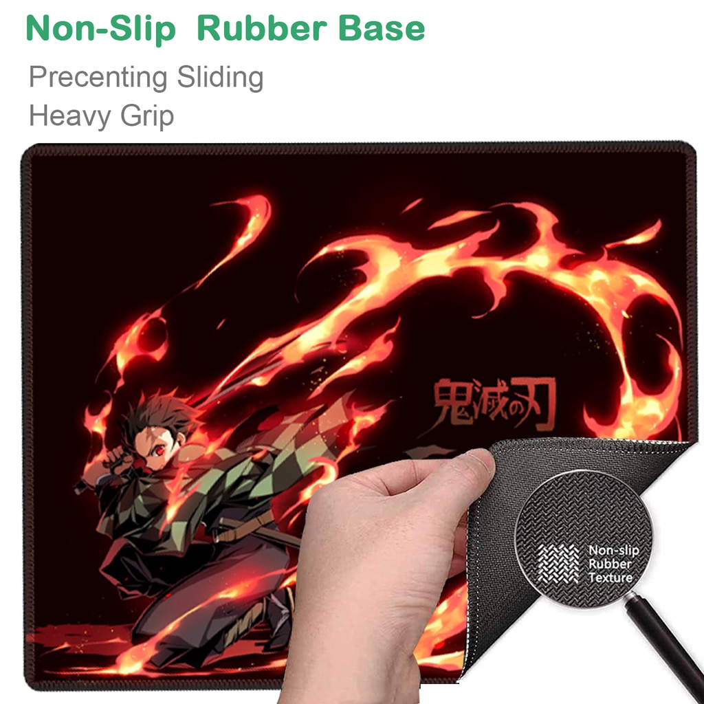 Miếng Lót Chuột In Họa Tiết Anime Demon Slayer: Kimetsu No Yaiba Cho Máy Tính Tanjirou Nezuko