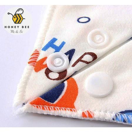 Khăn yếm tam giác cúc bấm quàng cổ cho bé chất liệu cotton mềm mại ( Gia dụng tiện ích 1102 )