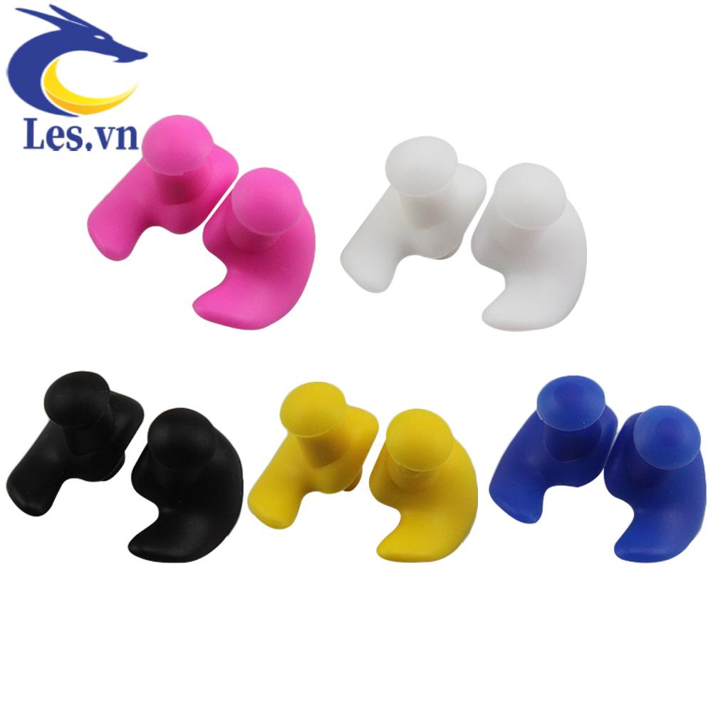 1 Cặp Nút Bịt Tai Bằng Silicone Chống Thấm Nước Tiện Dụng Khi Đi Bơi