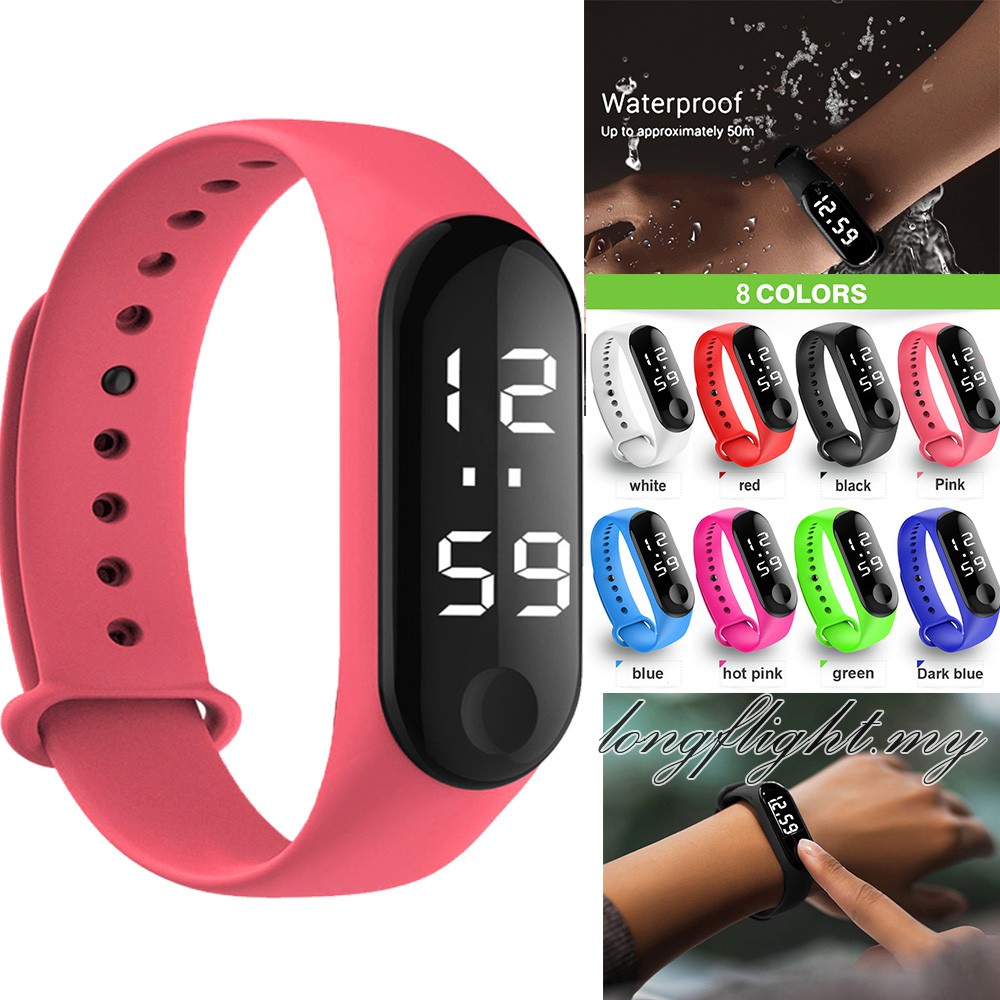 Thời Trang Đồng Hồ Điện Tử Led Dây Silicone