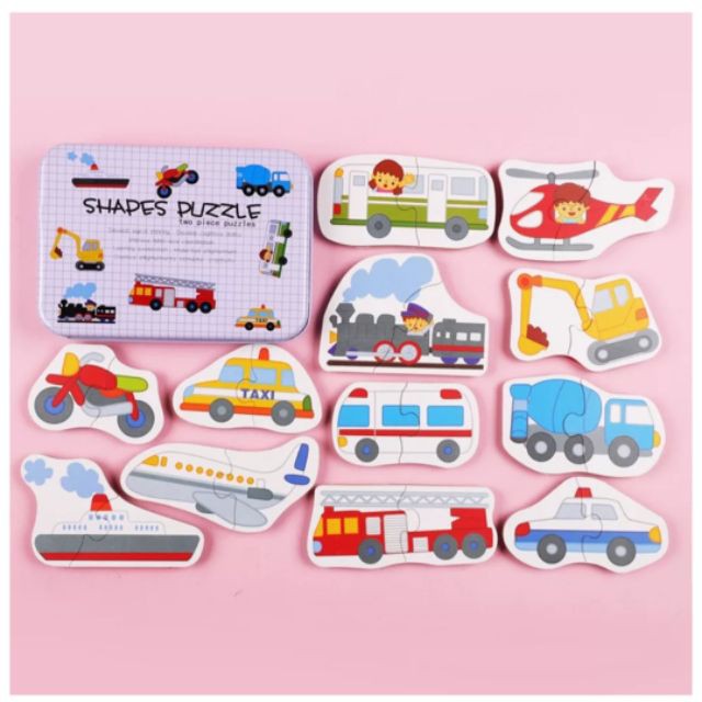 CHỌN HÌNH -Hộp Ghép hình 2 mảnh Shapes Puzzle khởi đầu cho bé